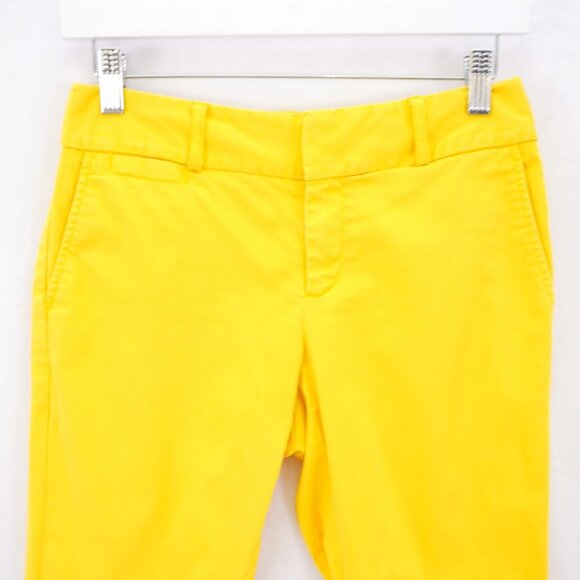 Banana‎ Republic 00P Stretch Petite Yellow Chino Pants Low Rise 27 / 24 Cotton - Picture 2 of 6